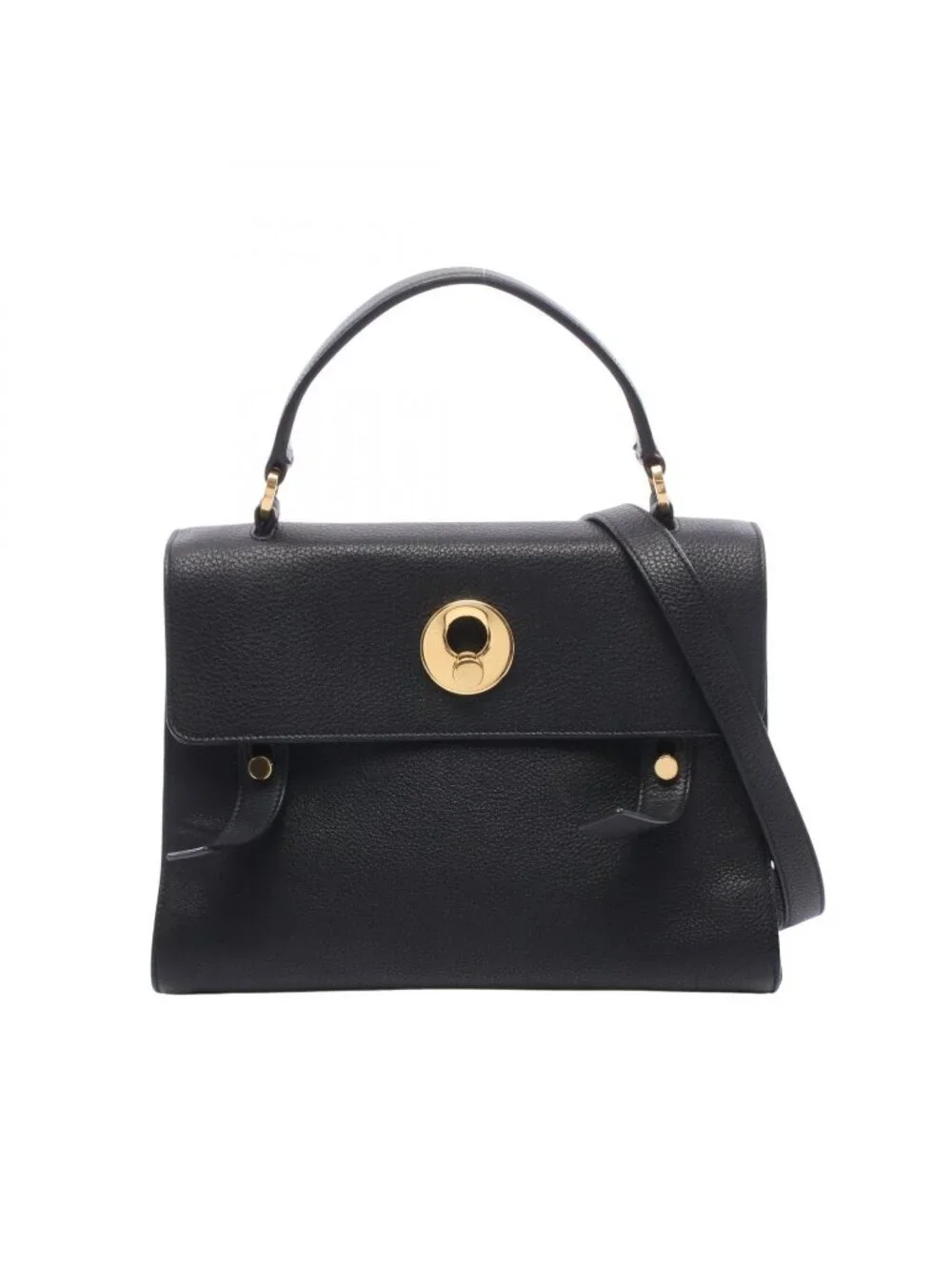 Saint Laurent Paris Handbag Muse Two 2-Way Black Leather